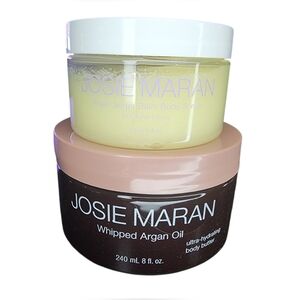 NWOB Josie Maran Whipped Argan Oil & Argan Sugar Balm Body Scrub Set